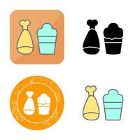 Food and Beer Vector Icon