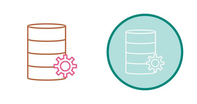 Unique Database Management Vector Icon