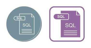 icono de vector de sql