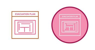 icono de vector de plan de evacuación