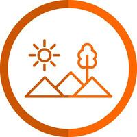 Mountains Vector Icon Design