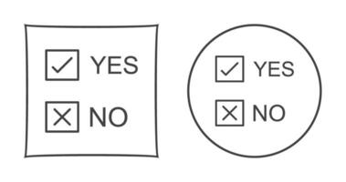 Yes No Option Vector Icon