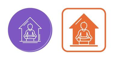 Yoga At home Vector Icon