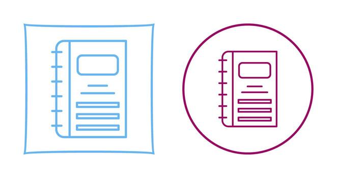 icono de vector de cuaderno