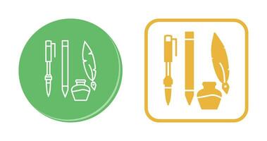 Unique Writing Equipment Vector Icon