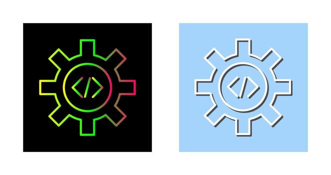 Unique Code Optimization Vector Icon