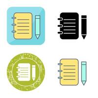 Unique Notepad Vector Icon