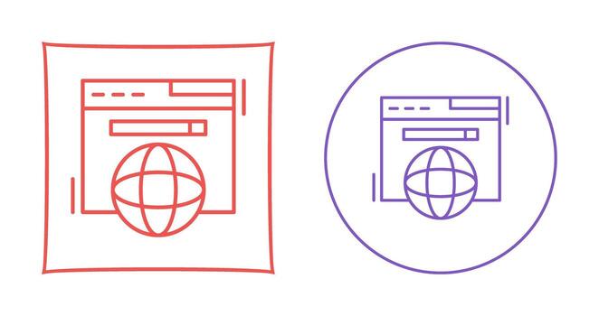 icono de vector de navegador