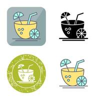 Coconut Drink Vector Icon