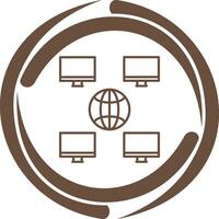 Unique Company Network Vector Icon