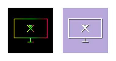 Unique Disconnected Network Vector Icon