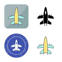 icono de vector de avión militar