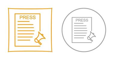 Unique Press Releases Vector Icon