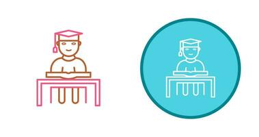 Unique Studying on Desk Vector Icon