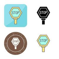 icono de vector de señal de stop