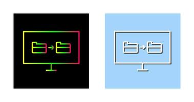 icono de vector de uso compartido de archivos único