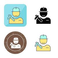 icono de vector de trabajador