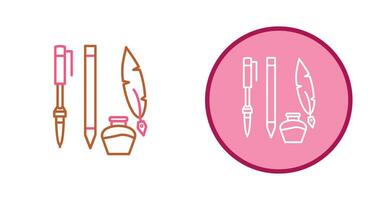 Unique Writing Equipment Vector Icon