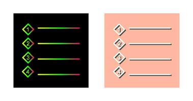 Unique Numbered list Vector Icon