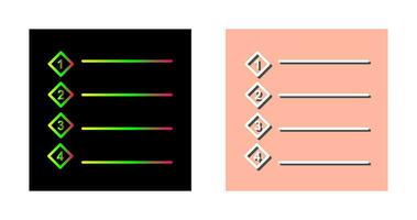 icono de vector de lista numerada única