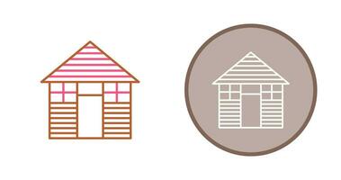 Wood Cabin Vector Icon