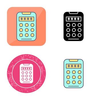 icono de vector de código pin