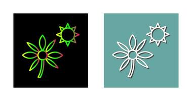 Flower in sunlight Vector Icon