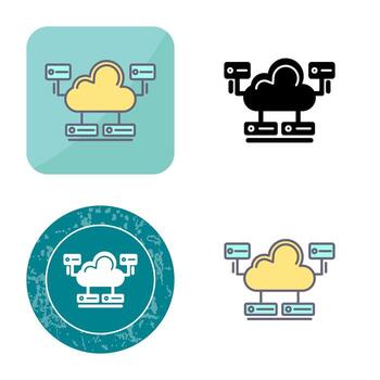 Cloud Database Vector Icon