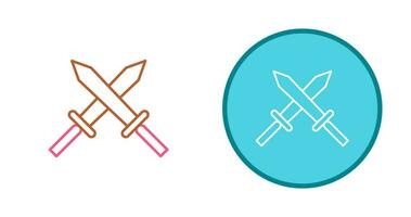 Unique Two Swords Vector Icon