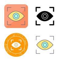 icono de vector de exploración ocular