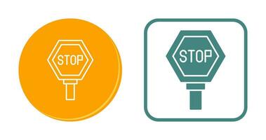 icono de vector de señal de stop