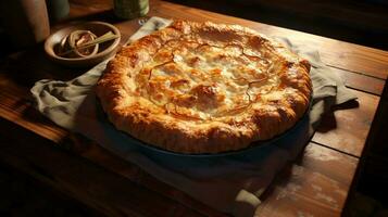 Delicious Rustic Pie. A mouthwatering homemade masterpiece photo