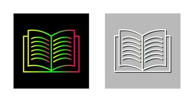 icono de vector de libro de texto único