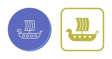 Viking Ship Vector Icon