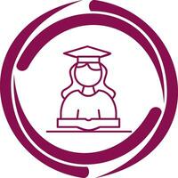 Unique Female Student Vector Icon