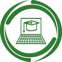 Unique Online Graduation Vector Icon