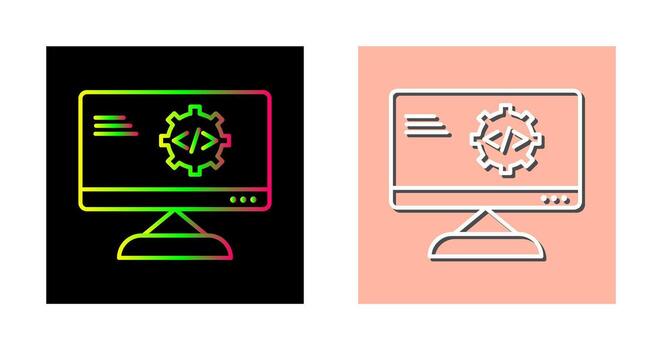 Unique Code Optimization Vector Icon