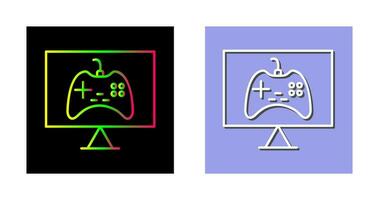 icono de vector de juegos en línea único