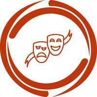 icono de vector de máscaras de teatro