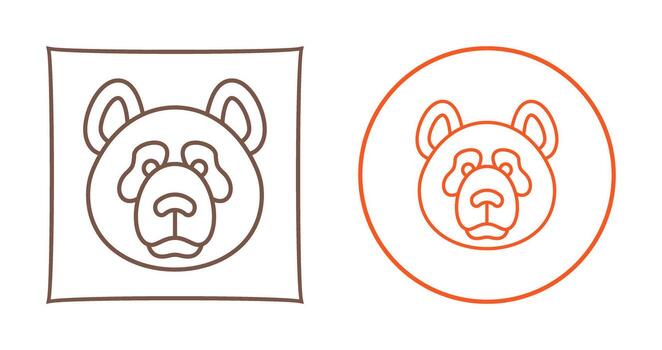 icono de vector de panda