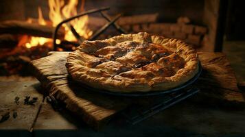 Delicious Rustic Pie. A mouthwatering homemade masterpiece photo