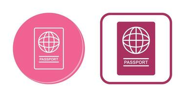 icono de vector de pasaporte