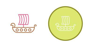 Viking Ship Vector Icon