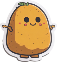 AI Generative - cute fruit cartoon png