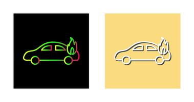 Unique Car on Fire Vector Icon