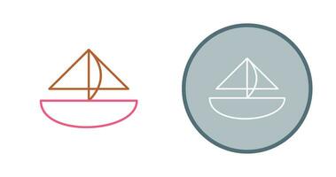 Small Yacht Vector Icon