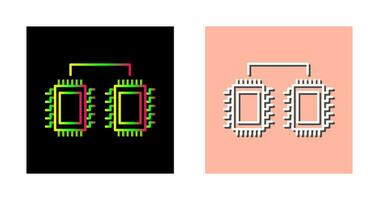 Processors Connected Vector Icon