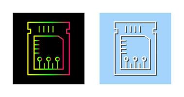 Unique Chip Vector Icon