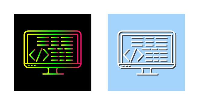 icono de vector de codificación