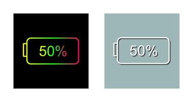 Unique Half Battery Vector Icon